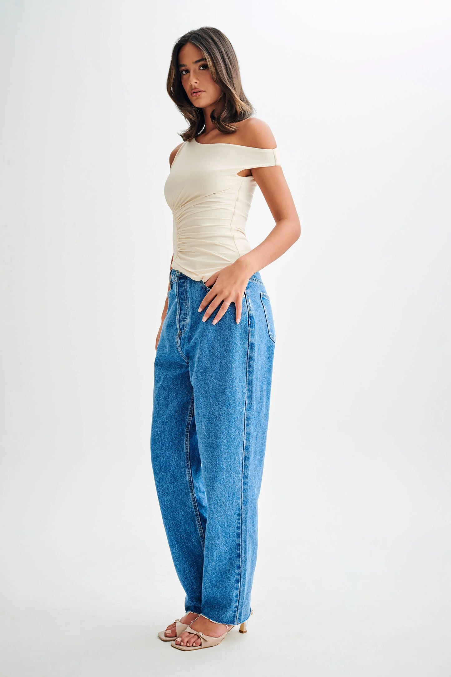 Contemporary Elegance Ruched Top