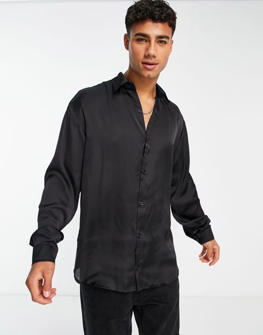 Party Button Up Satin Shirt