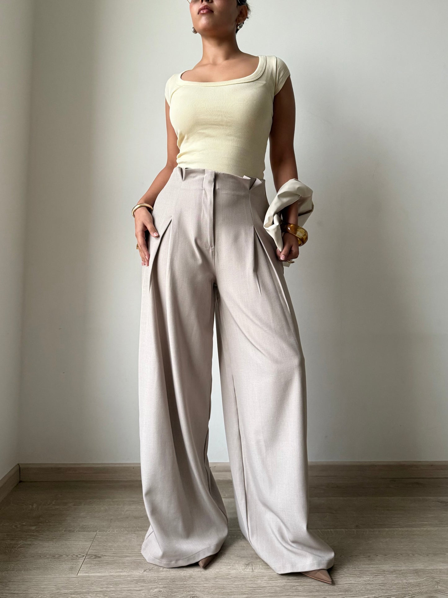 High Grade Linen Wide Leg Pants