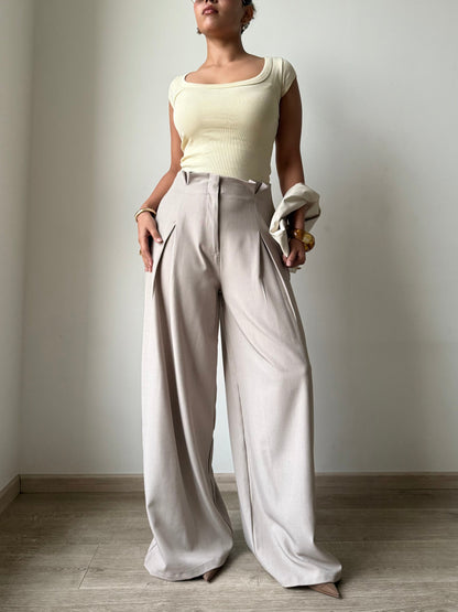 High Grade Linen Wide Leg Pants