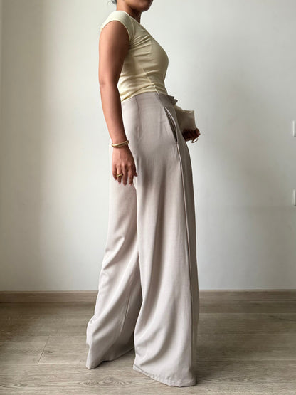 High Grade Linen Wide Leg Pants