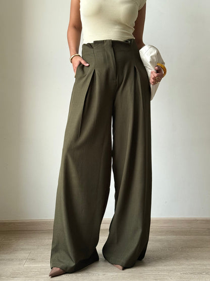High Grade Linen Wide Leg Pants