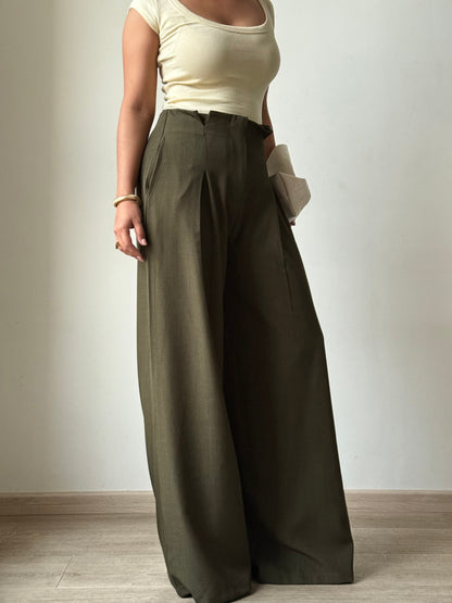 High Grade Linen Wide Leg Pants