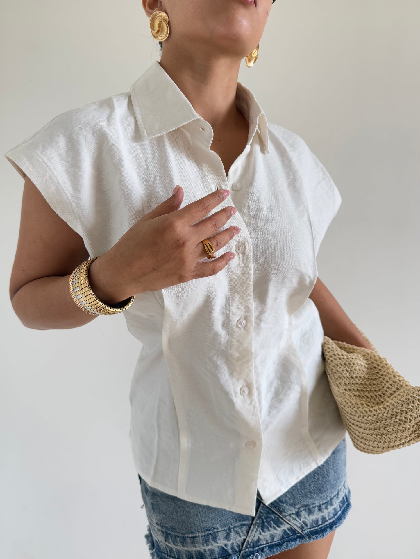 Snap Fit Cotton Tailor Shirt