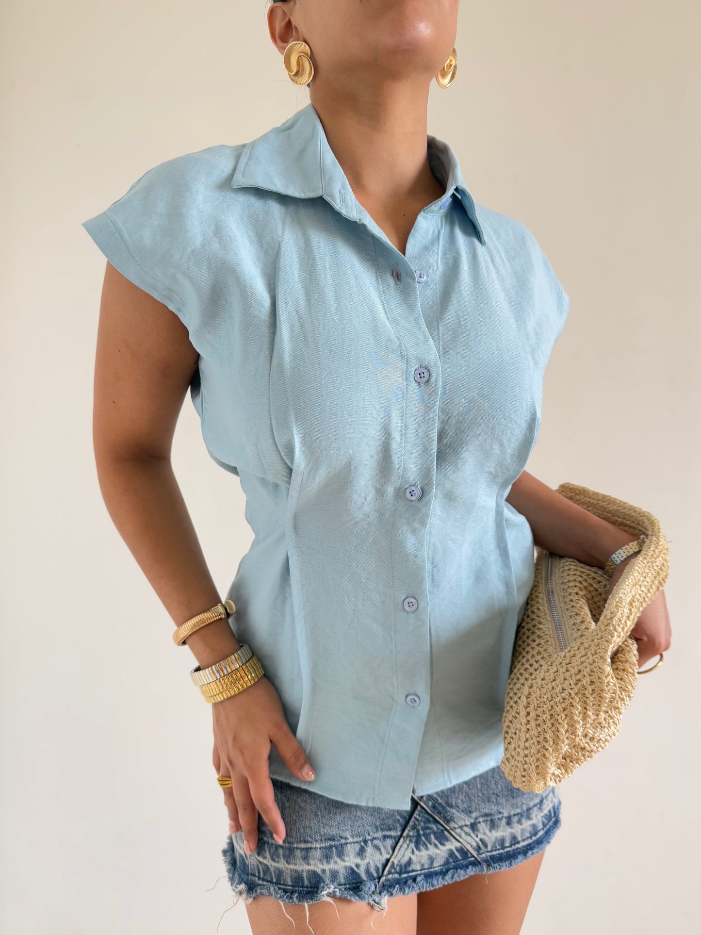 Snap Fit Cotton Tailor Shirt