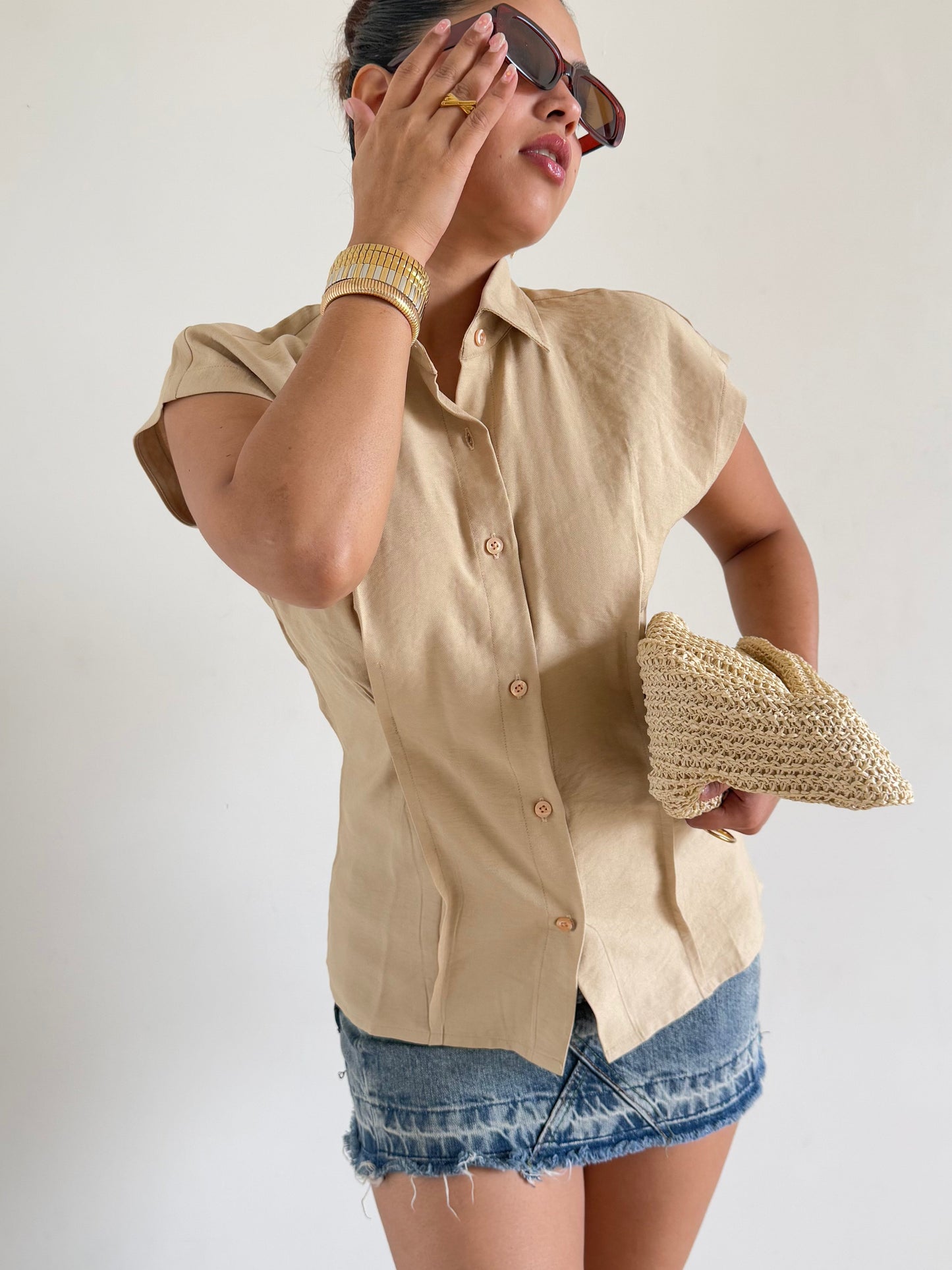 Snap Fit Cotton Tailor Shirt