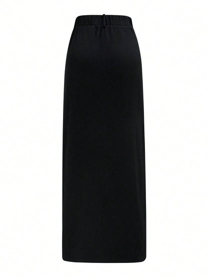 Korean Sleek Slit Skirt