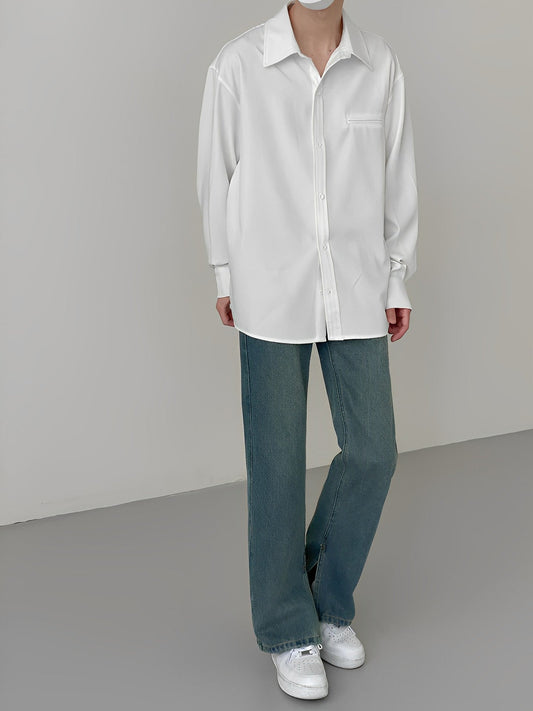 Classic full sleeved korean men shirt